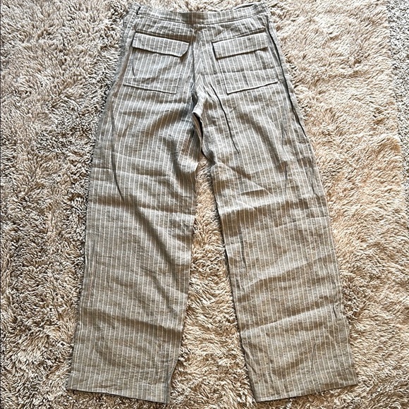 Vintage Burberry Wide Leg Lenin Trousers - Picture 3 of 15